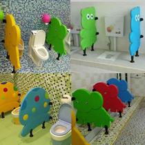 Kindergarten toilet partition board toilet partition cartoon childrens urine baffle squat pit waterproof and moisture-proof toilet