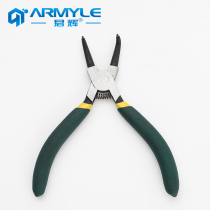 Snap spring pliers Internal and external dual-use snap ring spring small retaining ring pliers Multi-function large e-type snap yellow inner caliper