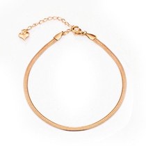 Niche special snake bone anklet female 18K gold rose gold anklet female personality Korean version of simple tide