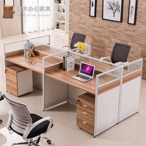  Nanning office furniture custom simple modern staff single double face-to-face right angle screen desk computer desk