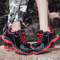 Professional hiking shoes womens waterproof non-slip breathable off-road shock-absorbing climbing shoes wear-resistant outdoor sports hiking shoes men