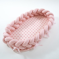 INS portable baby bionic bed hand-woven fence three-dimensional protection bed in bed newborn baby can be removed and washed