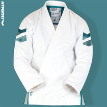 Hyperfly Hyperlyte White with Teal Brazilian jujitsu suit