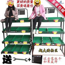 Supermarket stalls for fruit shelves stalls Green vegetables fruit and vegetable racks are placed in high-end new three layers thickened and raised H