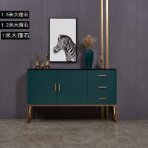  Modern simple entrance cabinet Marble desktop dining side cabinet Light luxury style locker Living room door shoe cabinet decorative cabinet
