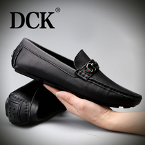 Korean trendy brand Doudou shoes mens leather soft-soled trend Korean shoes mens casual leather shoes 2020 new mens shoes
