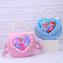 Childrens shoulder bag Aisha Princess Hand bag Bag Girls Ice and Snow Small Bag Net Red Fashion Cute Cartoon Shoulder Bag