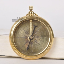 India imported brass exquisite mini compass outdoor mountaineering not lost compass portable pocket watch type finger North needle