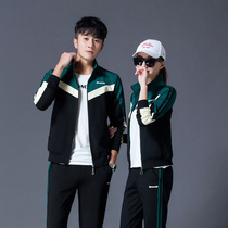 361 Spring Fall collage lovers sports suit Jordan Noo Men and women Korean version Running casual wear big code three sets