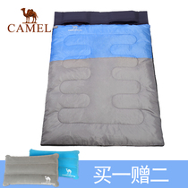 New foreign trade Camel Camel outdoor double sleeping bag moisture-resistant cold and warm portable sleeping bag camping camping