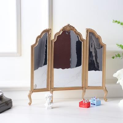 taobao agent Baby decorative furniture three -sided mirror makeup mirror small cloth BJD home soldier Barbie 12 points baby 8 points baby