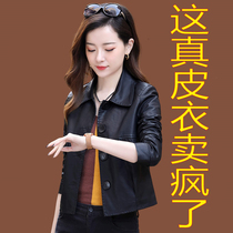 Haining leather leather clothing lady short 2021 new small man casual sheep jacket jacket women spring and autumn
