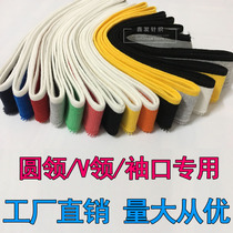 Direct Marketing Summer Pure Cotton Cross Machine Collar T Striped Cuffs Round Collar V Neckline Neckline Neckline Short Sleeve Mouth Thread Clothing Accessories