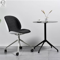 European-style creative lifting office swivel chair Conference reception chair with roller skating designer milk tea cafe leisure chair
