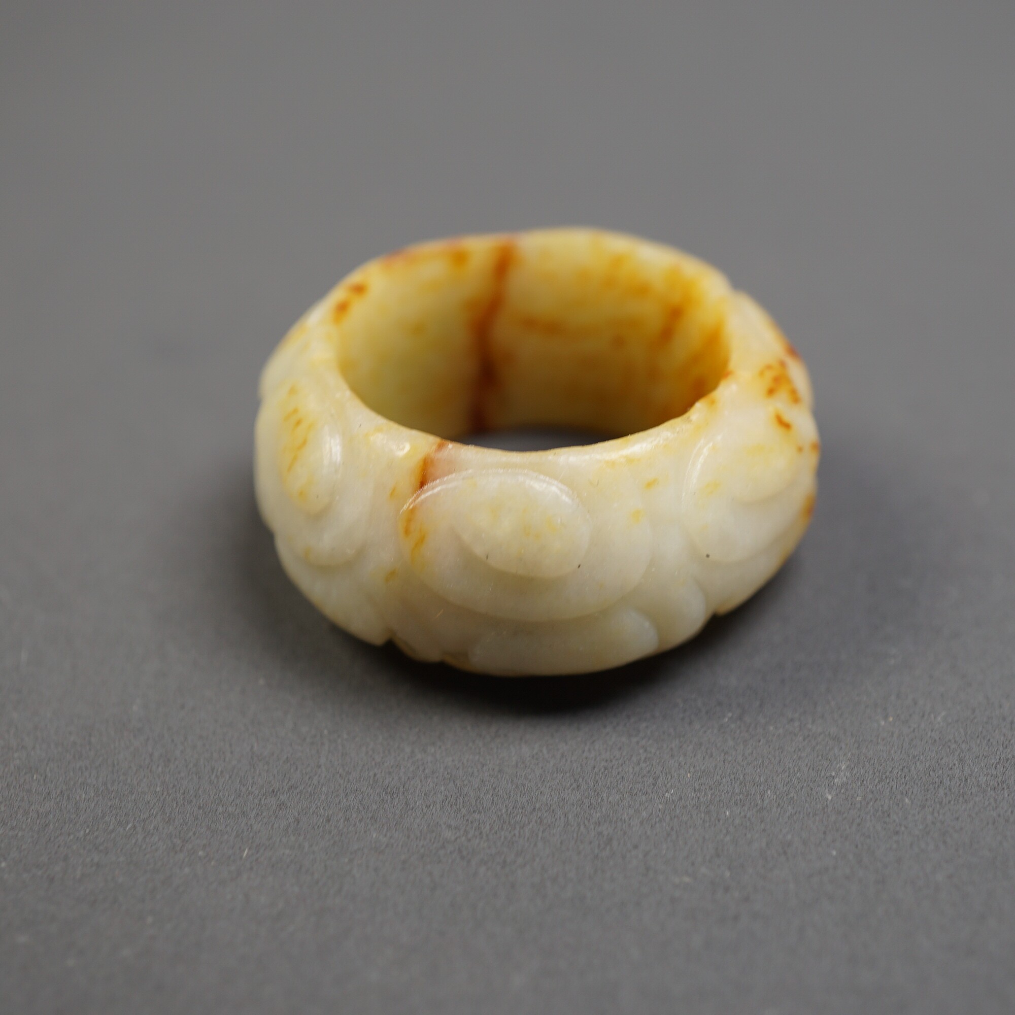 清代 和田玉の古扳指 上質な玉質 C1A089 国内発送対応 清代 和田玉の古扳指 上質な玉質 C1A089