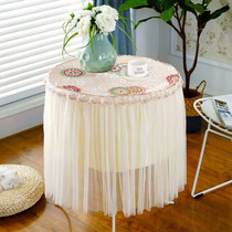 Round table tablecloth lace coffee table cover all round table cloth table cloth modern simple balcony small round table fabric