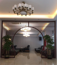 East Yang Wood Carving Imitation Ancient Solid Wood Doors And Windows Carved Screen Partition Living Room Moon Cave Door Ancient Wind Photography Round Arch Doorway Back