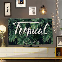 ins wind Nordic crystal flannel fabric art TV cover hanging LCD curved flat TV set Wall-mounted cover towel