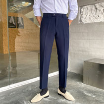 Leisure suit pants men's Korean version of slim fit fashion pants business dress British straight pants spring and autumn