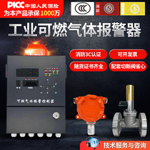 Combustible gas alarm host electromagnetic shut-off valve industrial commercial natural gas gas leak detector probe