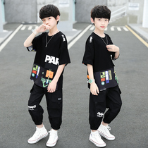 Childrens clothes boy summer clothing suit 2022 new CUHK children short sleeve summer boy handsome air sports tide clothes
