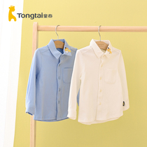 Tong Tai Chunqiu November -4 years old infant male and female baby casual out of pure cotton blouse shirt lining clothes