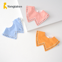 Tongtai Four Seasons Infants and Womens Baby Products Accessories Cotton Snap Small Bib Mouth Wipes Two Pieces