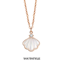 One Bezi Shells Pure Silver Necklace Woman 2023 New exploits light extravagant and small crowd sends girlfriends for birthday present