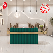 Simple modern stainless steel cashier Clothing store small bar Light luxury beauty nail shop front desk reception desk