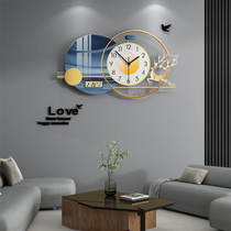 Modern simple atmospheric wall clock light luxury living room wall clock home fashion creative Net Red Art decorative clock