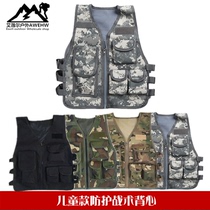 Outdoor summer camp Children train Machia Military fans cs Children camouflawable Tactical vest Kindergarten eats chicken tertiary A