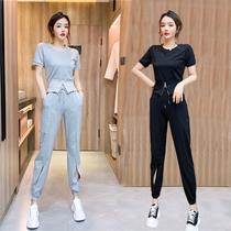 Summer net red casual sports suit women small sub paired with 155 display high ocean air minus age fried street two sets of damp