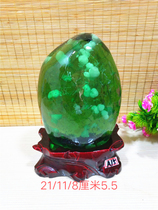  Natural crystal glass is beautiful crystal clear strange stone natural ornamental stone green stone decoration collection