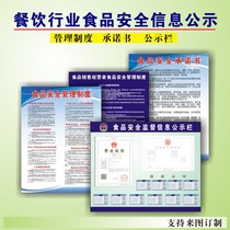 Catering food supervision information bulletin board wall sticker display board health certificate license health notice board system board