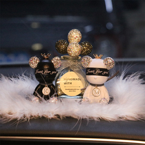 Suitable for Mercedes-Benz BMW Audi Porsche high-end car ornaments perfume cute female Diamond interior decoration products