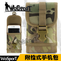 WoSporT factory direct outdoor 1000D nylon camouflage mobile phone bag Molle system portable accessory bag