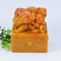 Tanhuang stone dragon seal Qin Shi Guoguo The seal of the seal swinging piece The Qianlong Qianlong imitation ancient Great Seal of the Stone