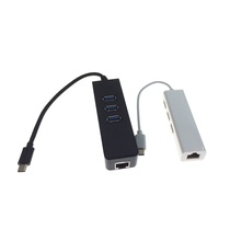 type-c to rj45 network card extender 1 point 4 laptop USB3 0 Hebao hub one drag three