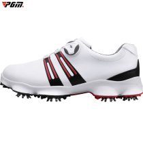 Golf sneakers mens sneakers rotating shoelaces waterproof microfiber leather wide version sole XZ102