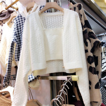 Hot Sister Short Knitted Cardigan 2021 New Gentleness Wind Jacket Woman Spring Autumn Comeback Ancient Harbor Taste Design Sweater
