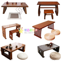 Kindergarten teaching training Chinese style solid wood antique Chinese school table cushion double student table calligraphy and painting table desks and chairs