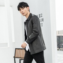 Lislave market rarely long leather leather clothing mens coat sheep leather high-end craft leather pattern