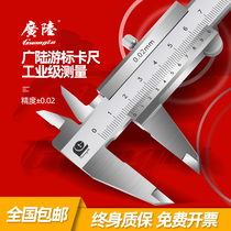 Guanglu closed four stainless steel caliper 0-150-200-300MM high precision industrial grade oil standard line card