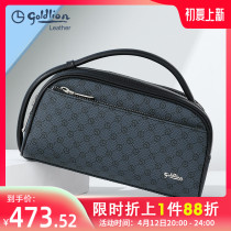 Kinley to new handbags Business Handbags Mens fashion Versatile Hands Grab Bag Brands Printed Hand Wallet Tide