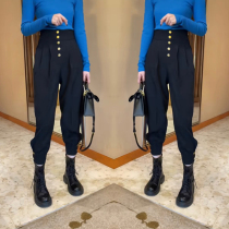 Goddess net red explosive suit pants women 2022 spring new fashion women decoration body thin foreign gas tight leg pants tide
