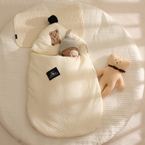 Japanese newborn baby hustled spring and autumn cotton winter thick bag anti-jumping sleeping bag wrapped anti-kicking