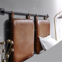 High-end custom-made new creative cushions Soft bag headboard Double Peoples backrest cushions Now Jane about genuine leather leaning against the wall