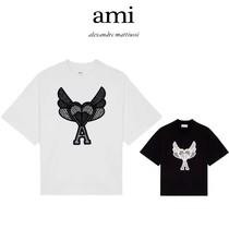 Shanghai warehouse ex-gratia payment) O) T) Rice Discounts) Ami Paris Loving Embroidered Short Sleeve T-shirt Male And Female