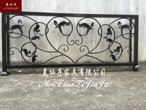  New product listing Wrought iron balcony guardrail fence Bay window railing handrail decoration European and American windows Indoor can be customized