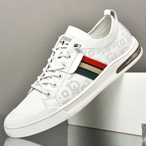 Fashion brand mens shoes summer 2021 new fashion shoes mens casual shoes soft-soled white shoes wild leather shoes men